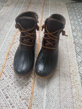 Sperry Two-Tone Lace-Up Waterproof Boots